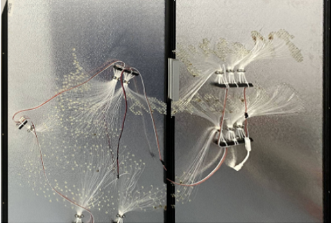 Sound Blocking Material Polyester Fiber Optic Star Ceiling Panel