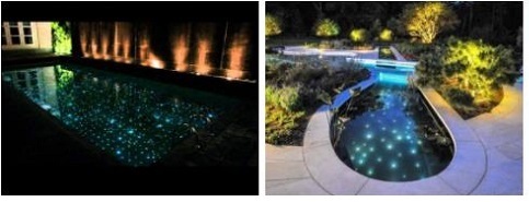led star kit for swimming pool fiber optic