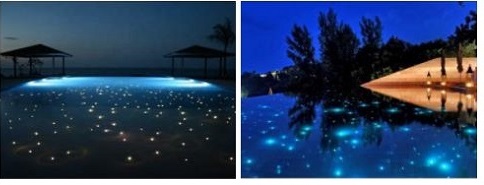 led star kit for swimming pool fiber optic