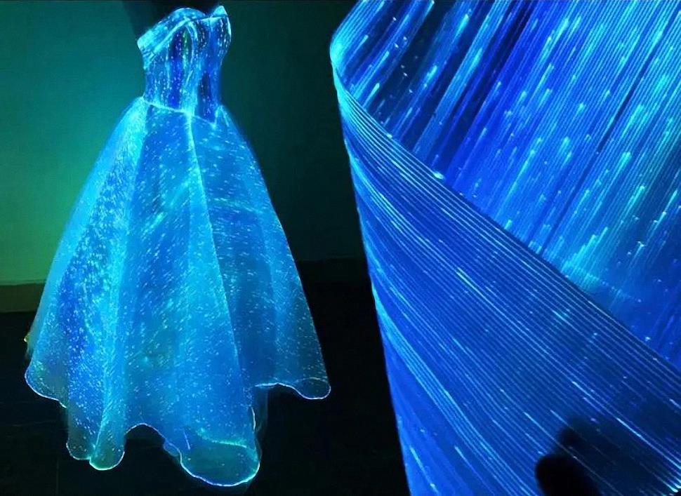 Led Luminous Light Up Fiber Optical Fabric