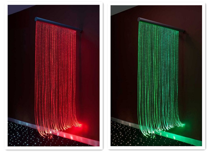 fiber optic waterfall curtain